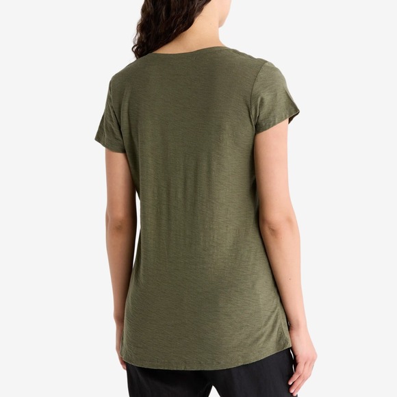 James Perse Casual T-Shirt Size XL Dark Green Slub Minimalist Layering Earthy - Picture 4 of 5